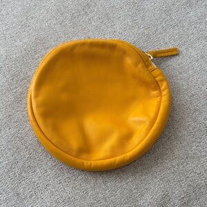 Clare V Yellow Leather Clutch